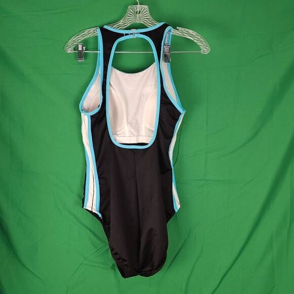 Miraclesuit Womens Black Blue One Piece Swimsuit 14‎ - Picture 2 of 5